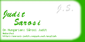 judit sarosi business card